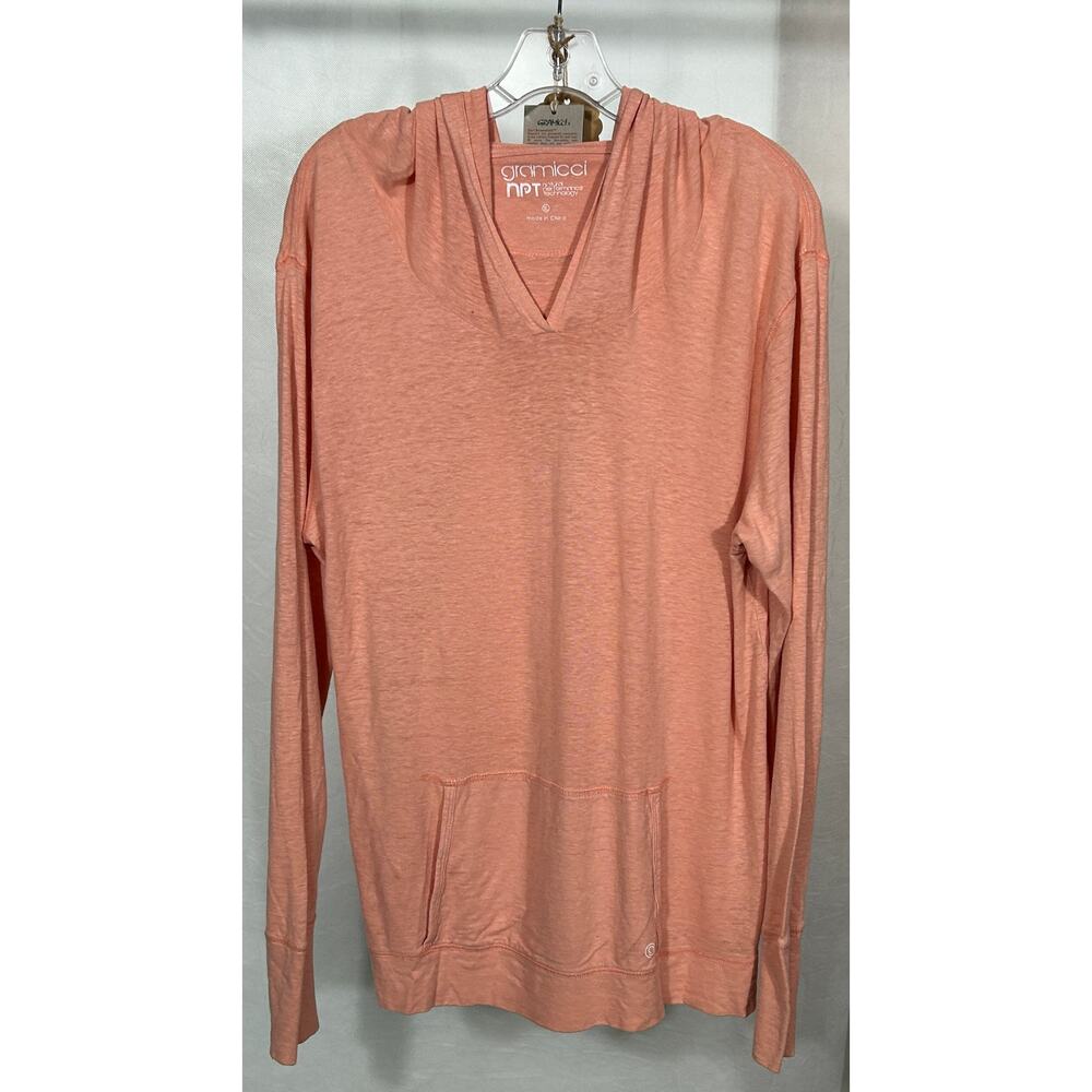 Gramicci NPT Lightweight Long-Sleeve Hoodie – XL – Organic Cotton & Hemp – Peach